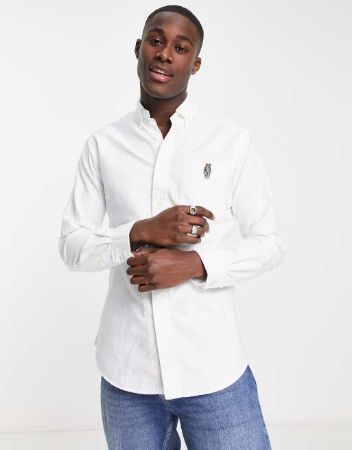 Polo Ralph Lauren cricket bear logo oxford shirt custom regular