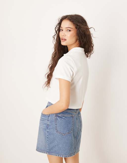 Polo Ralph Lauren - Cropped polo met icoonlogo in wit, 3 van 4