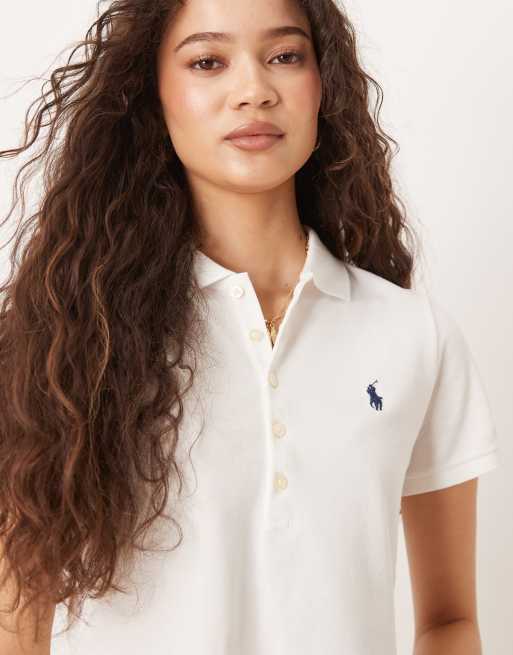 Polo Ralph Lauren - Cropped polo met icoonlogo in wit, 4 van 4