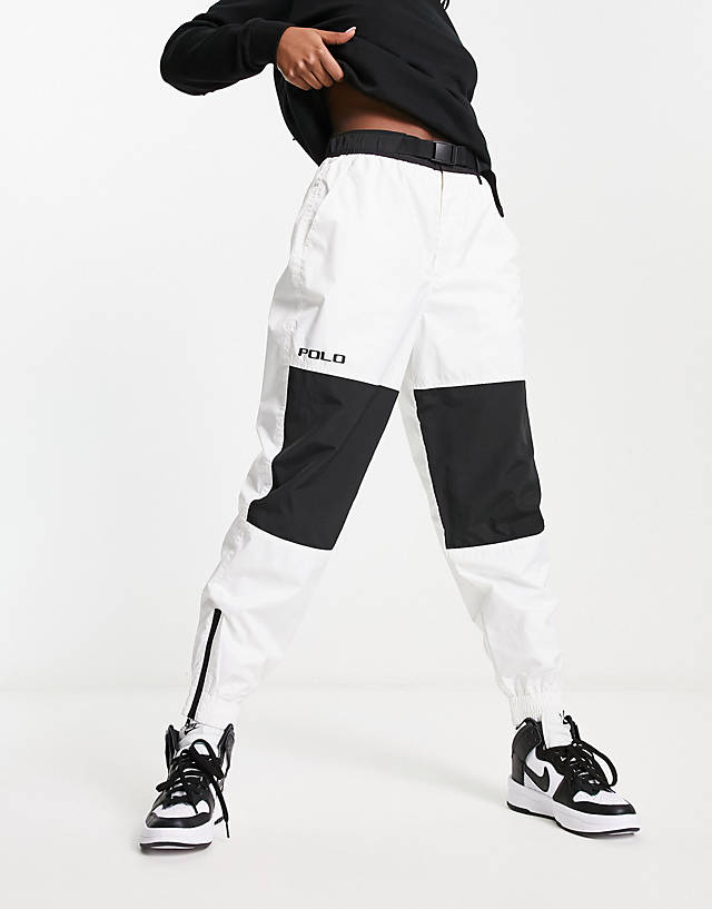 Polo Ralph Lauren - cuffed athletic utility trousers in white and black