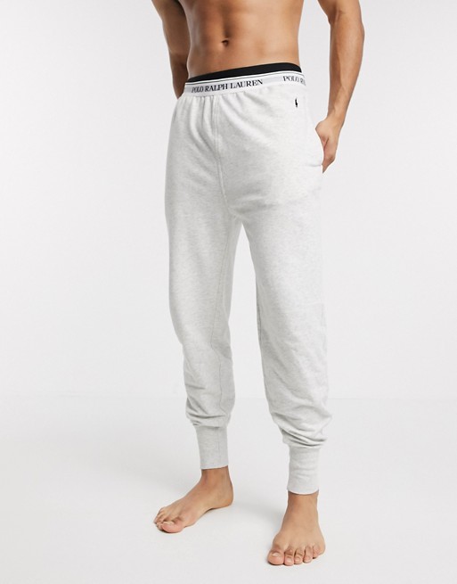 Polo Ralph Lauren cuffed jogger in grey with logo waistband