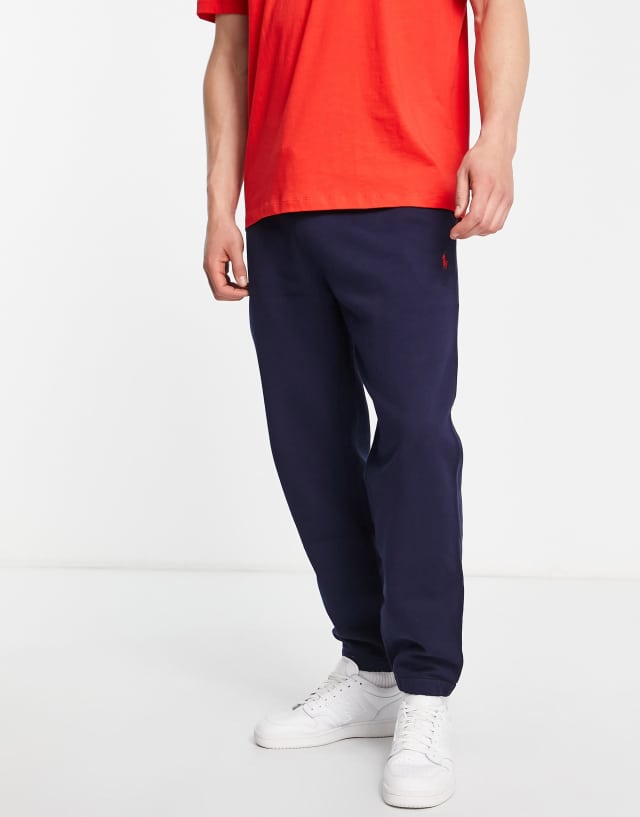 Polo Ralph Lauren cuffed sweatpants in navy with pony logo