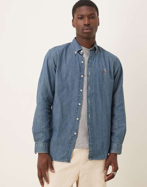 Polo Ralph Lauren – Custom Fit Jeanshemd in Dunkelblau - view 1