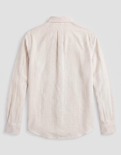 Polo Ralph Lauren custom fit long sleeve linen sport shirt in off