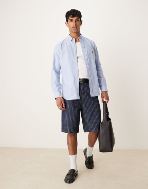 Polo Ralph Lauren - Custom-fit oxford overhemd met west village beer-logo in lichtblauw