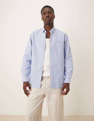 [Polo Ralph Lauren] Polo Ralph Lauren Custom Fit Oxford Shirt in Light Blue S BLUE