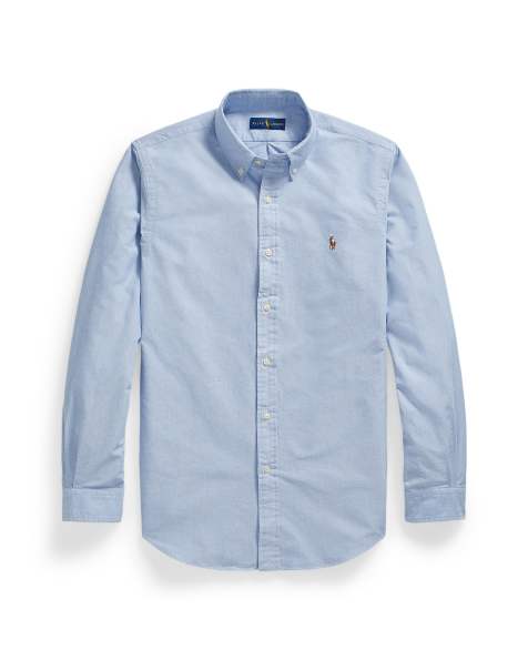 Polo Ralph Lauren Custom Fit Oxford Shirt in Light Blue - view 1