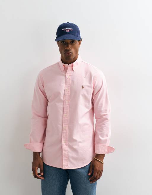 Polo Ralph Lauren custom fit oxford shirt in light pink, 5 of 5