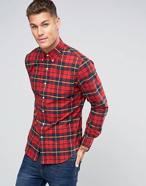 Polo Ralph Lauren Custom Regular Fit Oxford Shirt in Red Tartan | ASOS