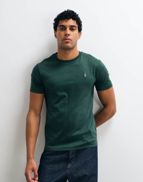 Polo Ralph Lauren custom slim fit t-shirt i mörkgrön - view 1