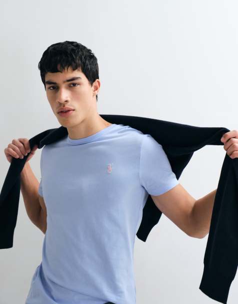 Polo Ralph Lauren – Custom-Slim-Fit-T-Shirt in Blau mit Pony-Logo - view 1