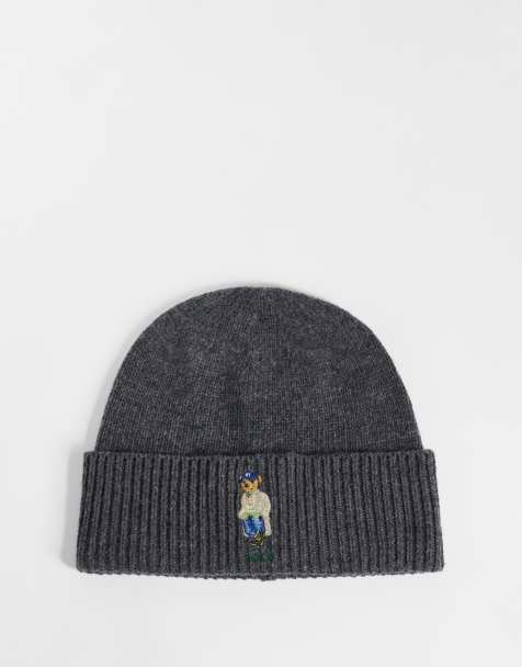 Polo Ralph Lauren czapka beanie z dzianiny z logo misia w kolorze charcoal - view 1