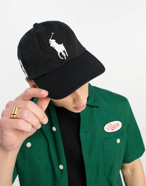 Polo Ralph Lauren – Czarna czapka z daszkiem i dużym logo z kucykiem - view 1