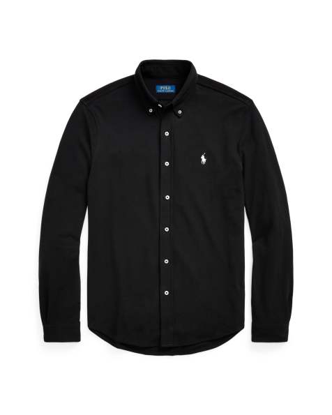 Polo Ralph Lauren – Czarna koszula z kołnierzykiem na guziki i logo z piki - view 1