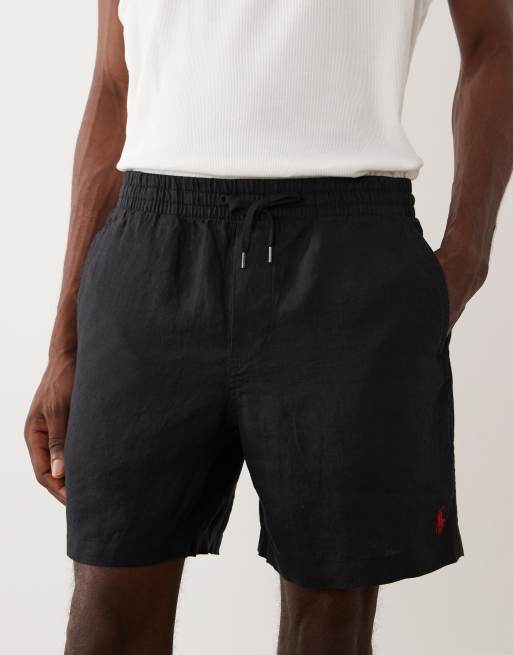 Polo Ralph Lauren – Czarne farbowane szorty lniane, 5 z 5
