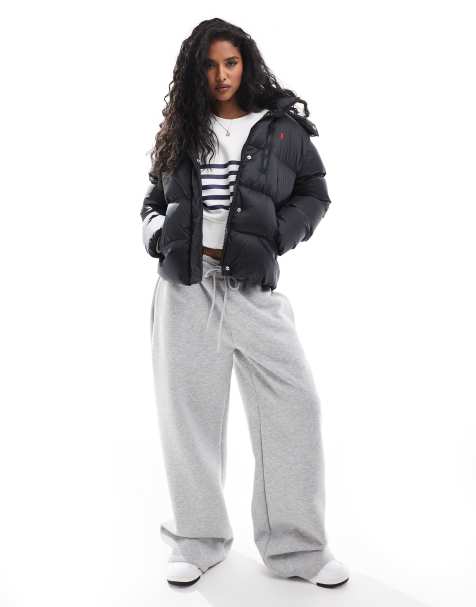 Polo Ralph Lauren – Daunen-Pufferjacke in Schwarz mit Logo - view 1