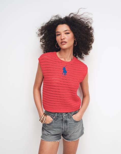 Polo Ralph Lauren - Débardeur en maille à enfiler - Rouge - view 1