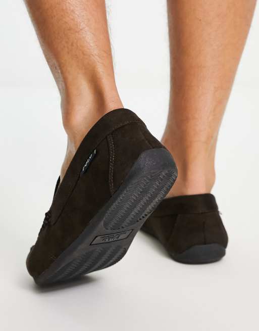 Polo Ralph Lauren - Declan - Chaussons style mocassins - Chocolat/crème, 2 de 4