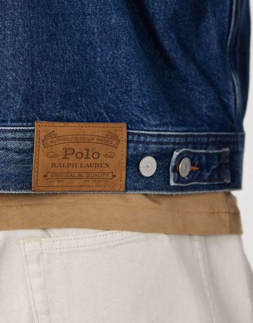 Polo Ralph Lauren - Denim bomberjack in blauw, 5 van 5