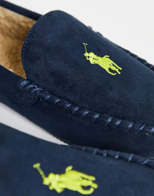 Polo Ralph Lauren - Dezi IV - Marineblå mokkasin-hjemmesko, 2 af 4