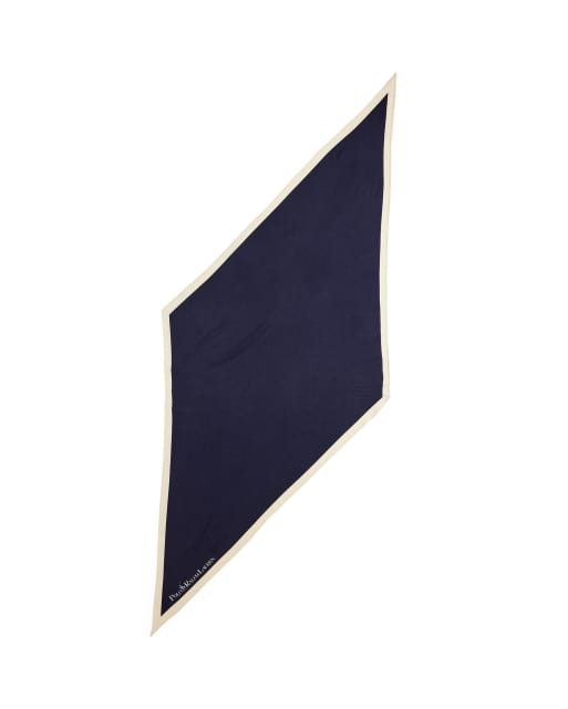 Polo Ralph Lauren diamond logo scarf in navy and cream, 5 of 5