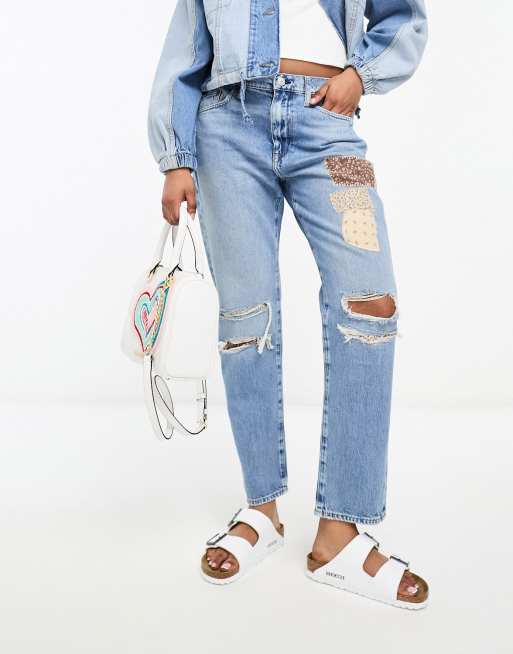 Polo Ralph Lauren Patchwork Boyfriend Jeans - Blue - 25