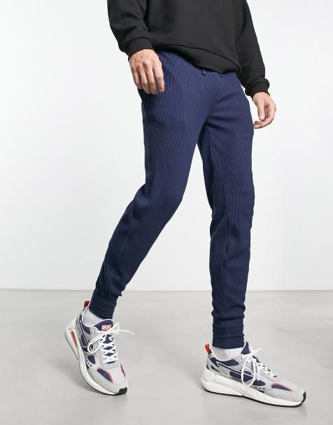 Polo Ralph Lauren – Domowe joggersy o waflowej teksturze w granatowym kolorze z logo pony - view 1