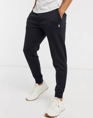 ralph lauren double knit joggers black