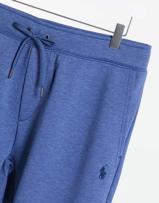 Polo Ralph Lauren double knit tech joggers in blue heather ASOS