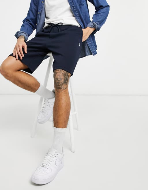 Polo Ralph Lauren double knit tech player logo sweat shorts in navy