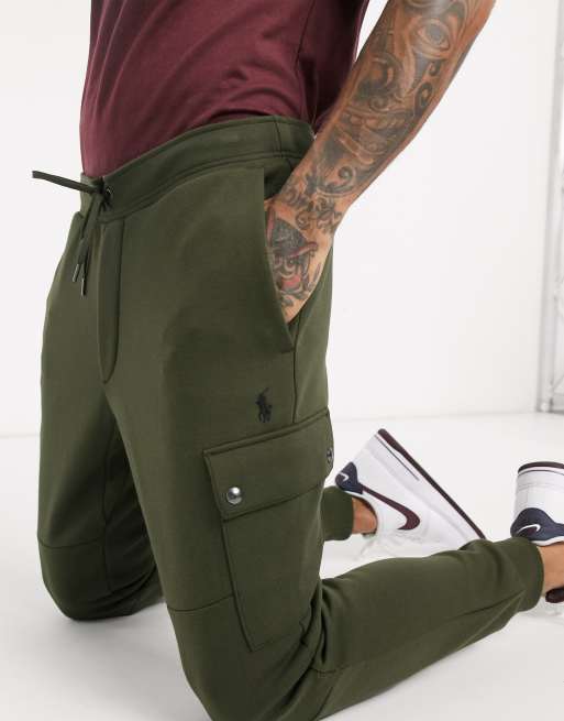 Olive green polo sweatpants sale