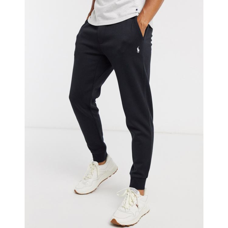 Mens Polo Ralph Lauren black Double-Knit Tape Sweatpants