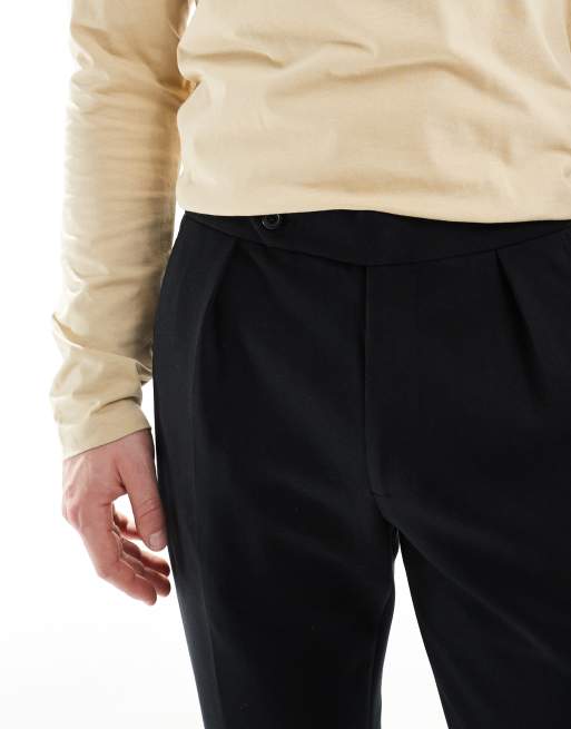 Polo Ralph Lauren double tech knit tailored trouser in black, 5 of 5