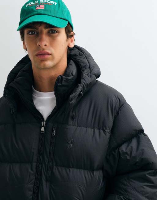 Polo Ralph Lauren doudoune à capuche tissée noire, 5 de 5