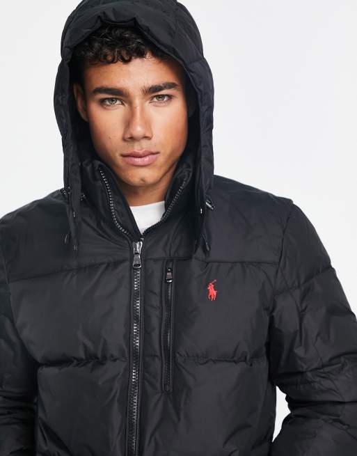 Polo puffer discount jacket with hood