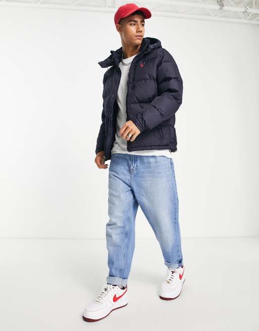 Polo Ralph Lauren down fill hooded puffer jacket in navy