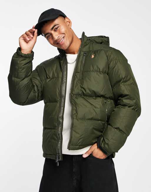 Down filled hooded online jacket