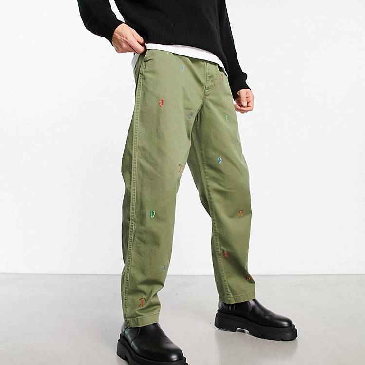 Polo Ralph Lauren drawstring play all over print pants in dark green