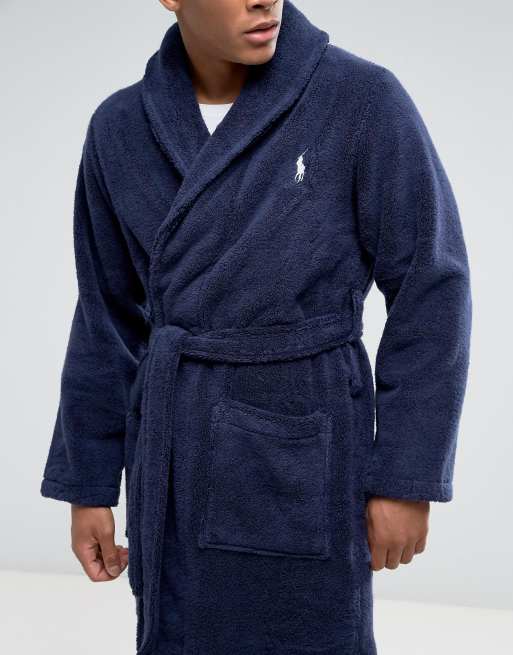 Polo Ralph Lauren Dressing Gown Robe in Navy | ASOS