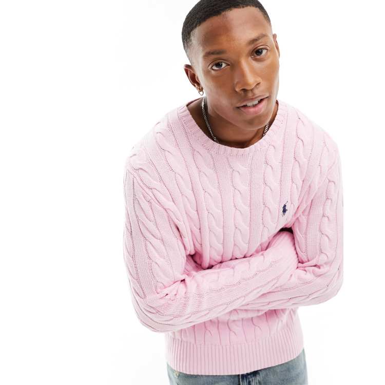Polo Ralph Lauren Driver Gebreide katoenen trui met kabels en