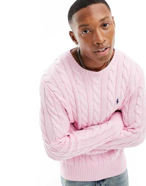 Pink store logo sweater