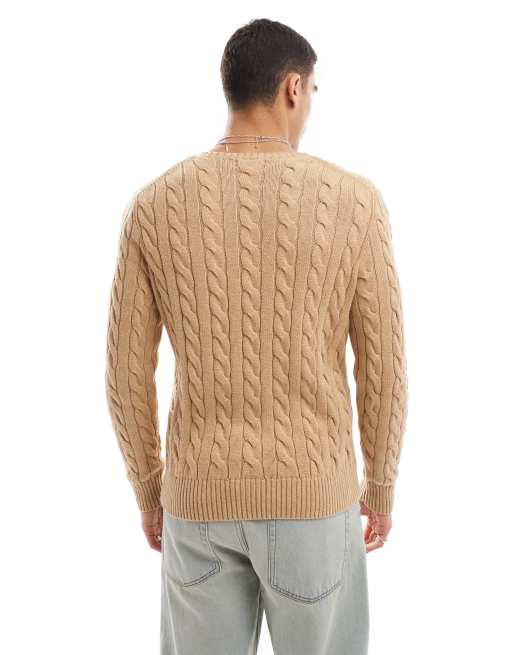 Polo Ralph Lauren Driver icon logo roving cotton cable knit
