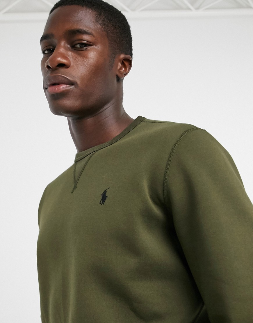 Polo Ralph Lauren - Dubbel gebreid tech sweatshirt in olijfgroen