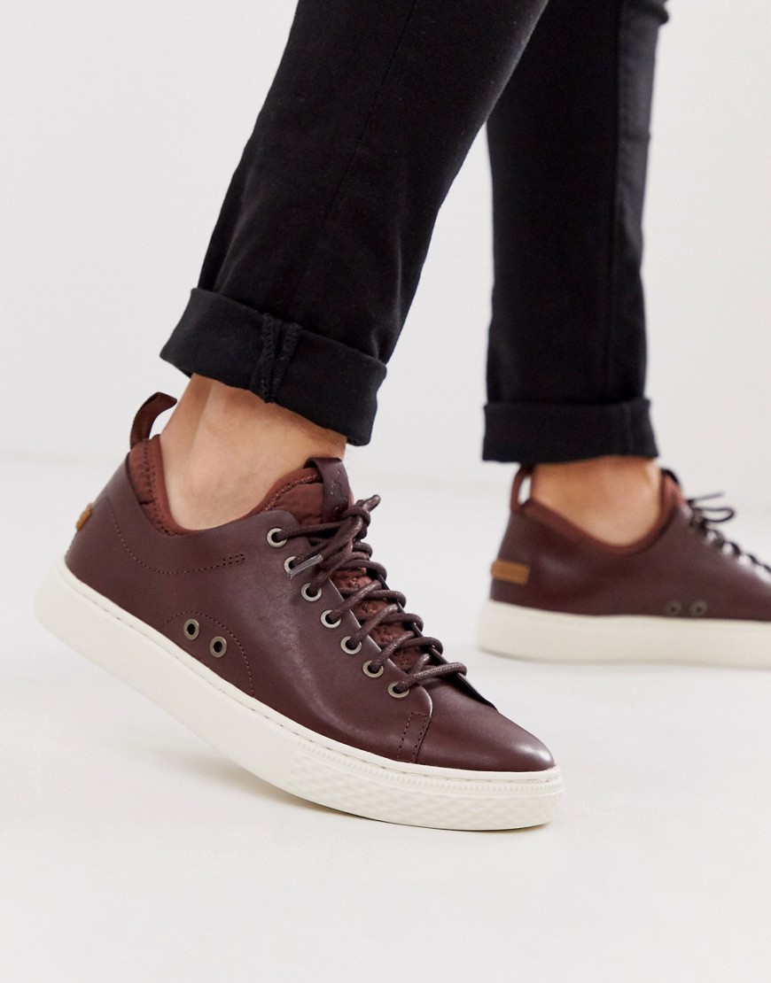 Polo Ralph Lauren – Dunovin – Bruna socksneakers i läder