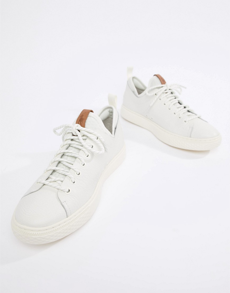 Polo Ralph Lauren - Dunovin - Sneakers in pelle bianche-Bianco