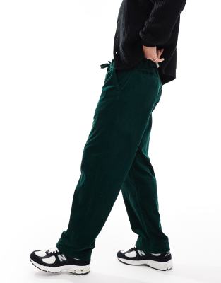 Polo Ralph Lauren Polo Ralph Lauren Easy pleated straight cord trousers in dark green