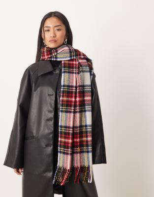 Polo Ralph Lauren - Écharpe d'hiver à carreaux - Rouge