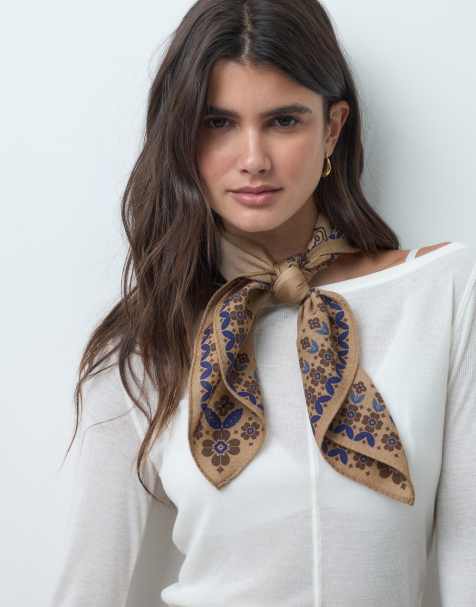 Polo Ralph Lauren écharpe imprimé ours d'hiver crème - view 1