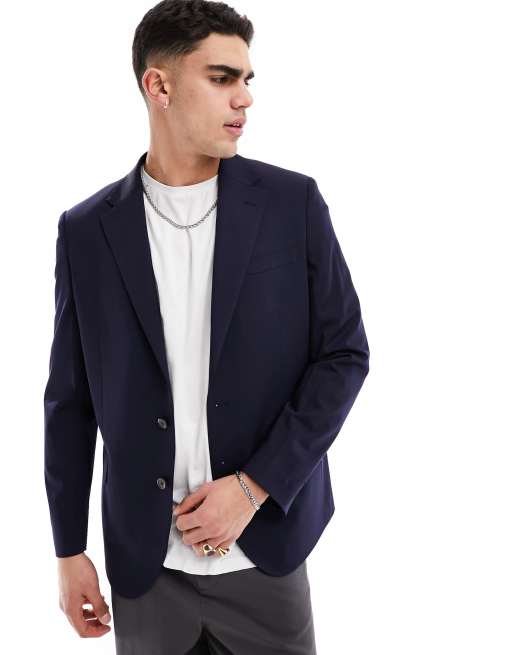Polo Ralph Lauren – Einreihiger, eleganter Sakko in Marineblau mit zwei Knöpfen