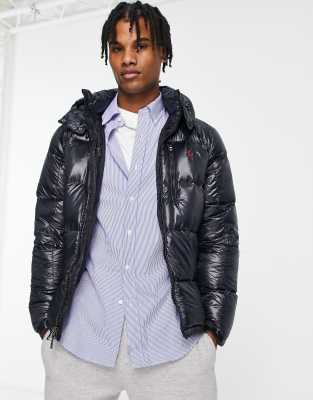 glossy bubble coat mens